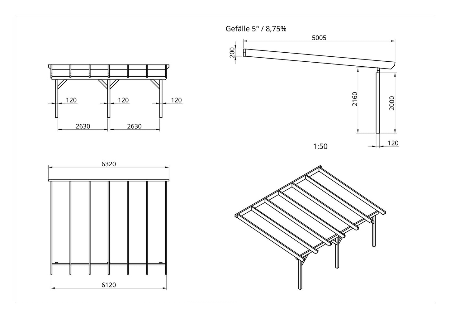 Terrassenüberdachung BSH Bausatz