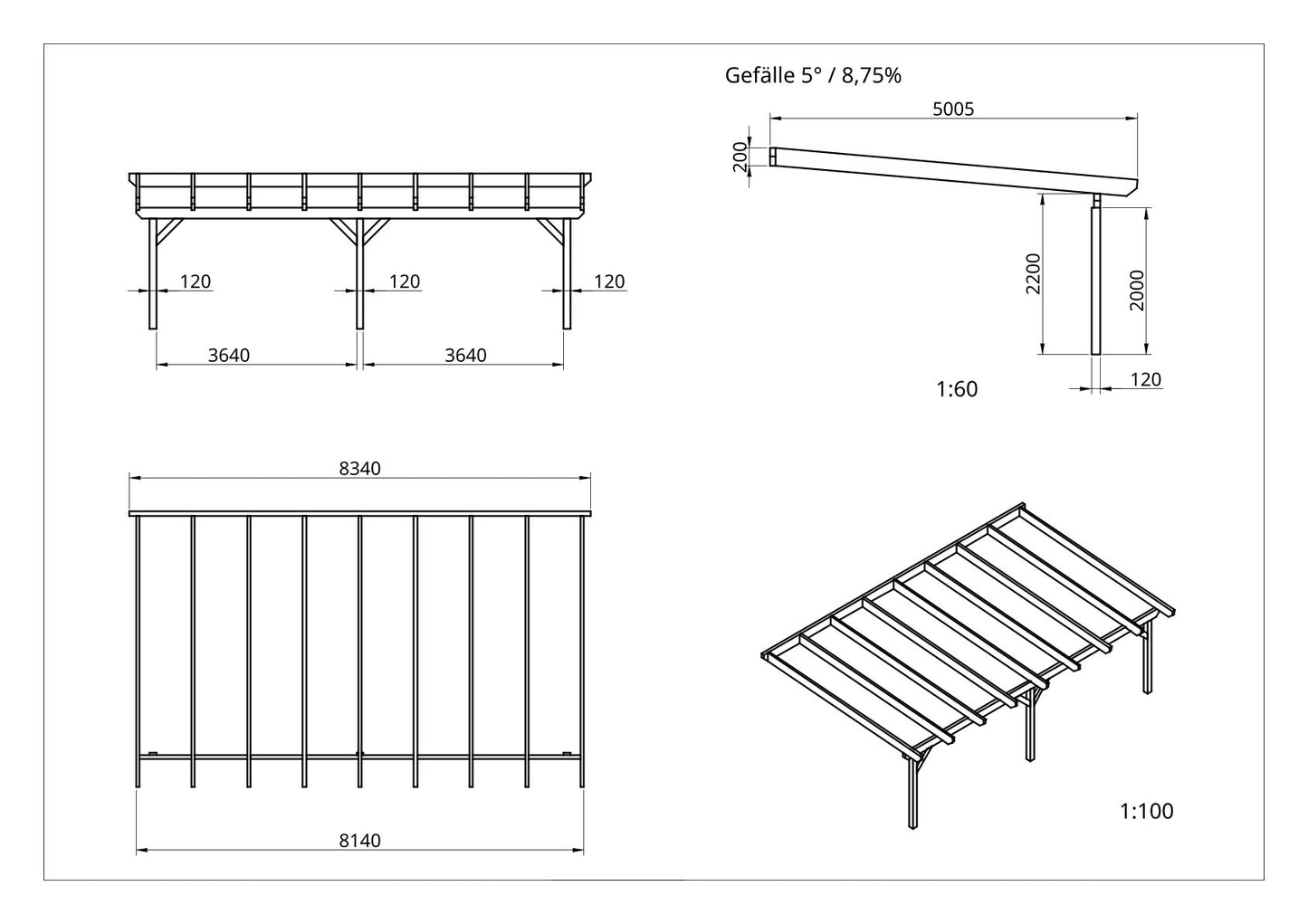 Terrassenüberdachung BSH Bausatz