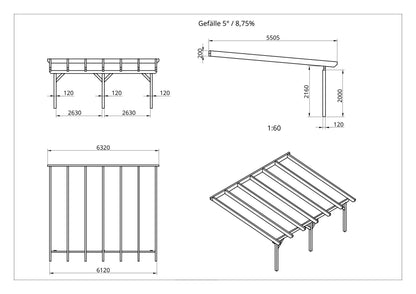 Terrassenüberdachung BSH Bausatz