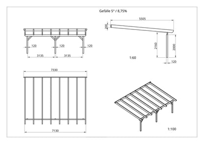 Terrassenüberdachung BSH Bausatz