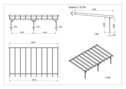 Terrassenüberdachung BSH Bausatz