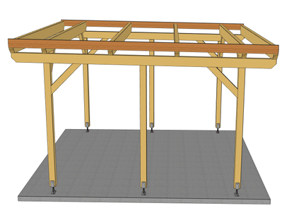 Carport Komplett-Bausatz inkl. Dach