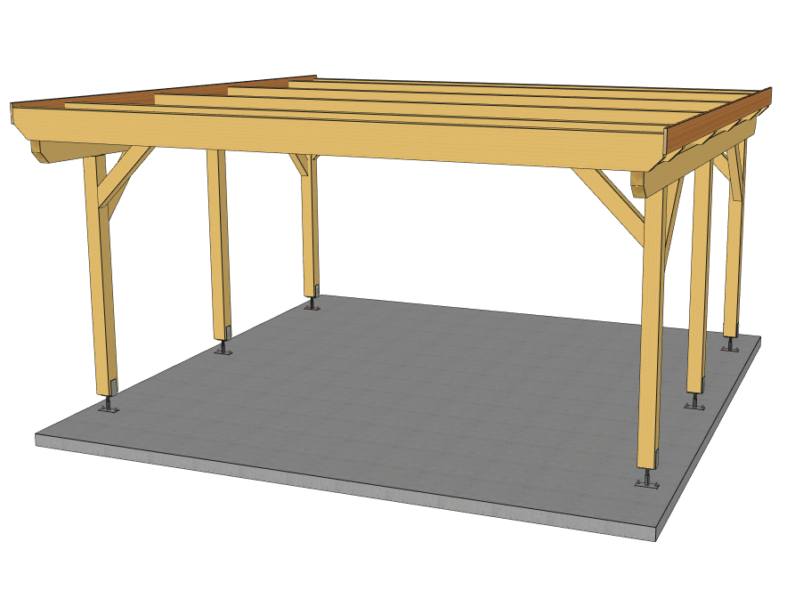 Carport Komplett-Bausatz inkl. Dach