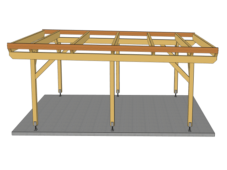 Carport Komplett-Bausatz inkl. Dach