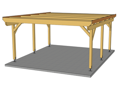 Carport Komplett-Bausatz inkl. Dach