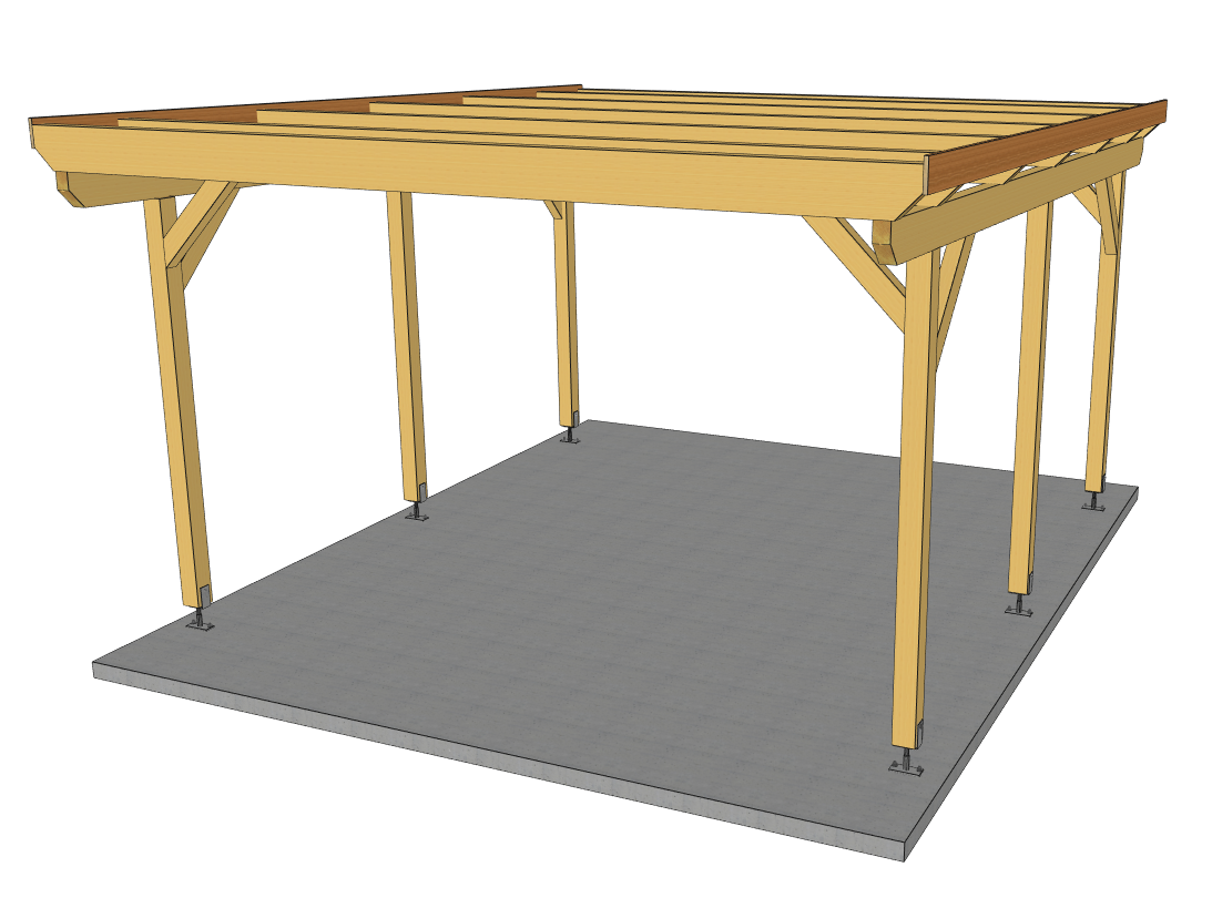 Carport Komplett-Bausatz inkl. Dach