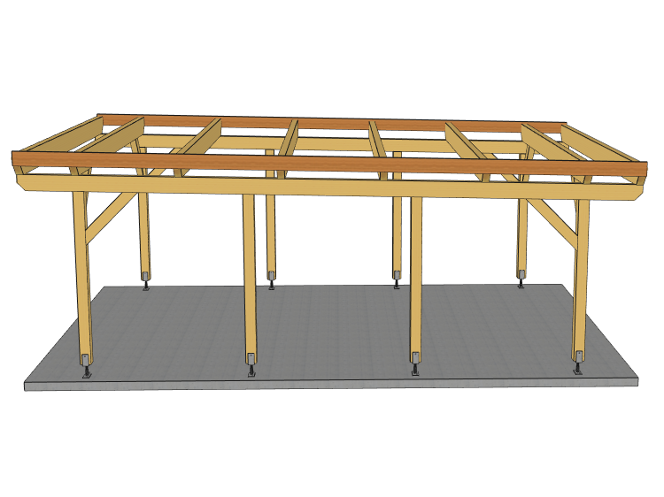 Carport Komplett-Bausatz inkl. Dach