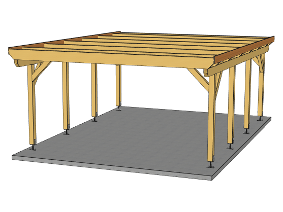 Carport Komplett-Bausatz inkl. Dach