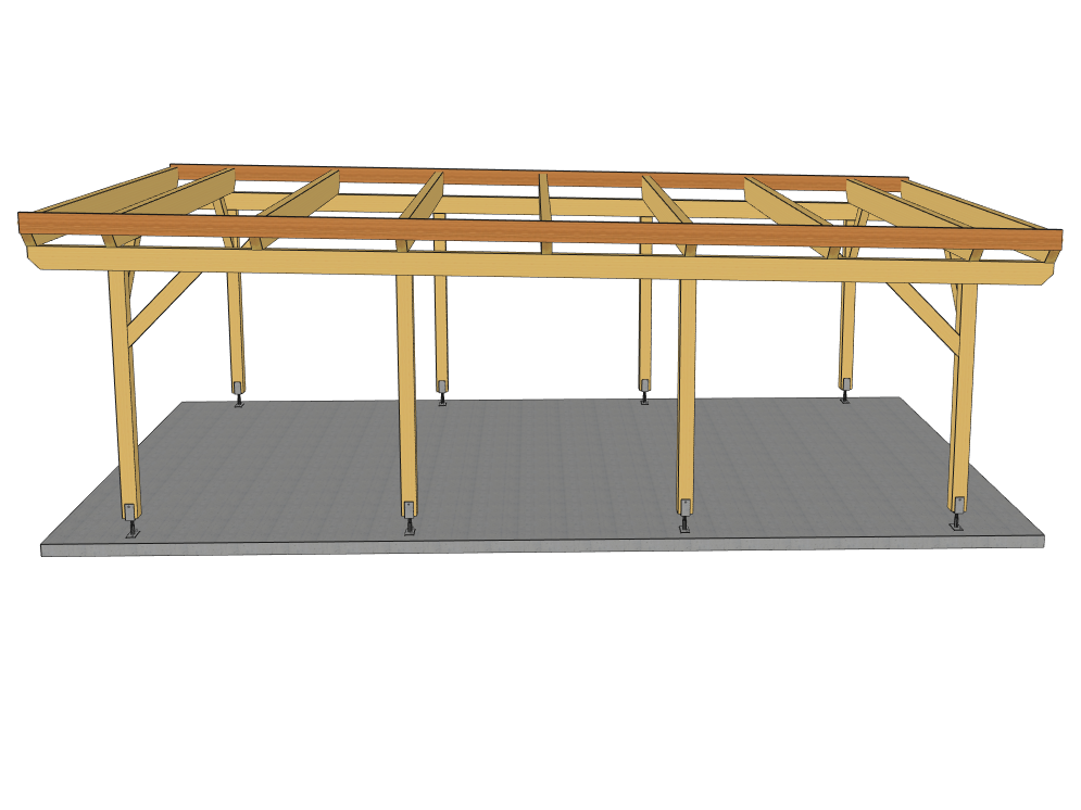 Carport Komplett-Bausatz inkl. Dach