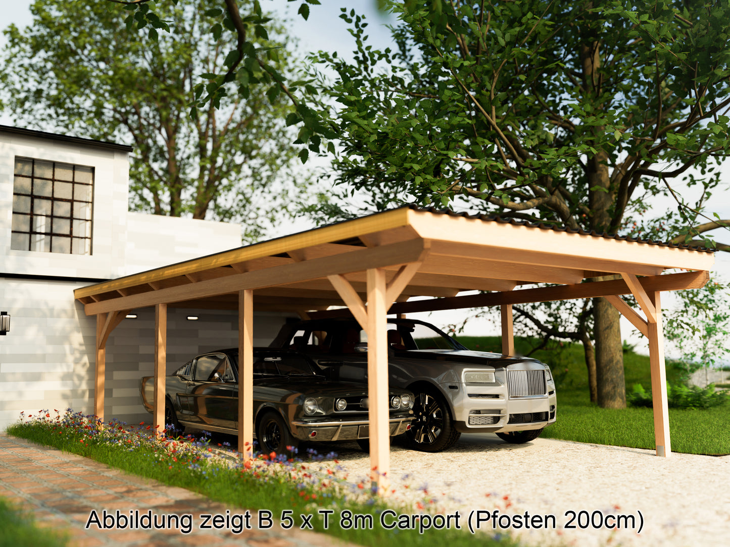 Carport Komplett-Bausatz inkl. Dach