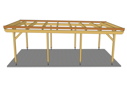 Carport Komplett-Bausatz inkl. Dach