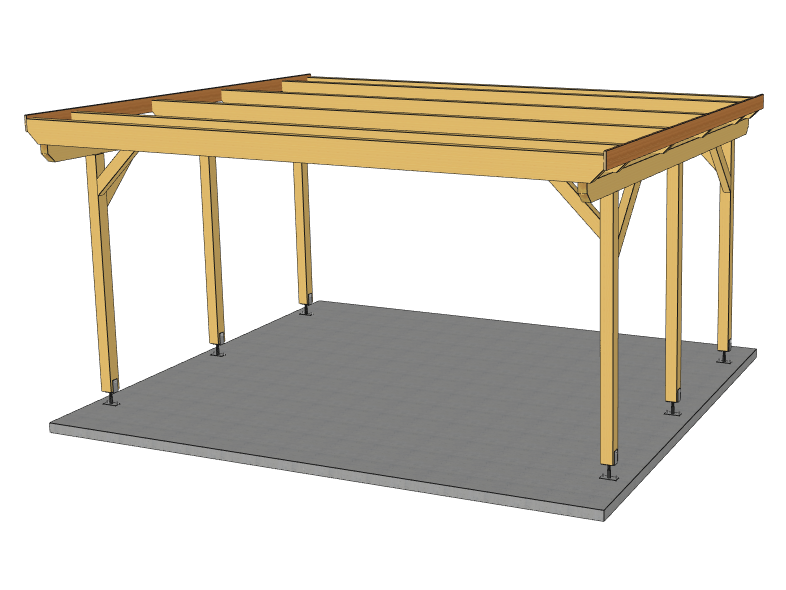 Carport Komplett-Bausatz inkl. Dach