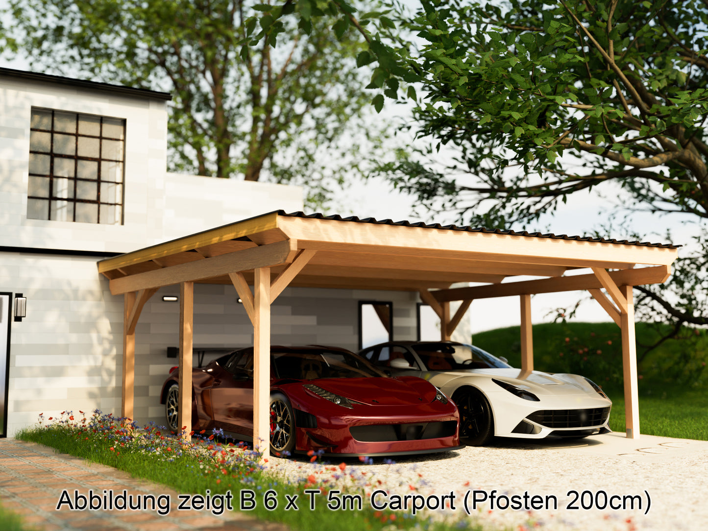 Carport Komplett-Bausatz inkl. Dach