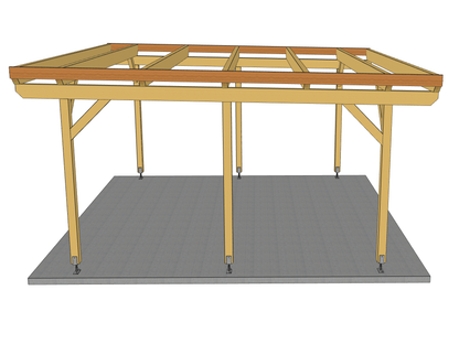 Carport Komplett-Bausatz inkl. Dach