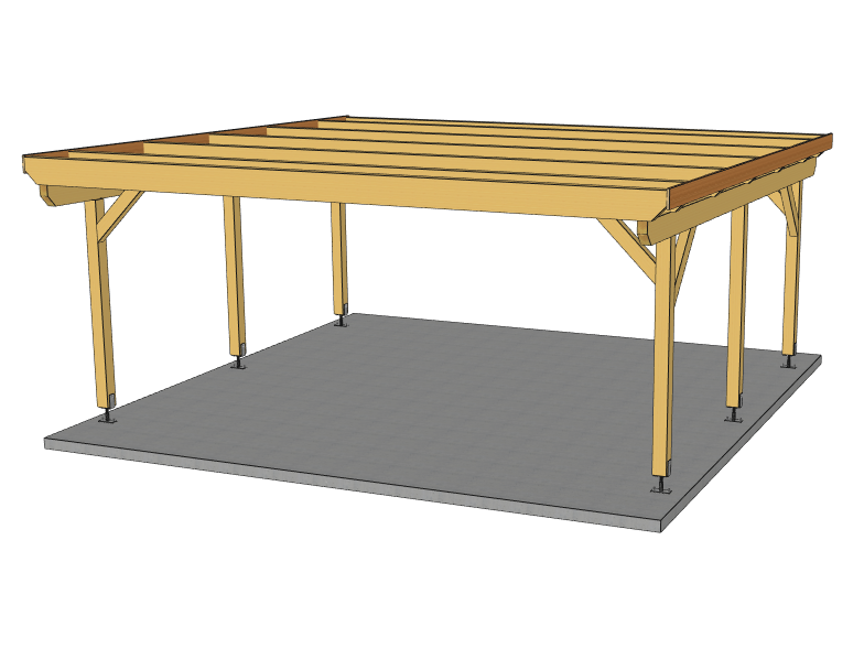 Carport Komplett-Bausatz inkl. Dach