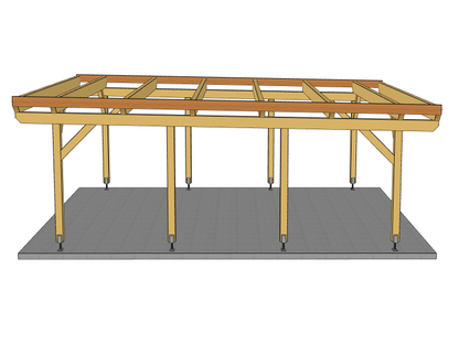 Carport Komplett-Bausatz inkl. Dach