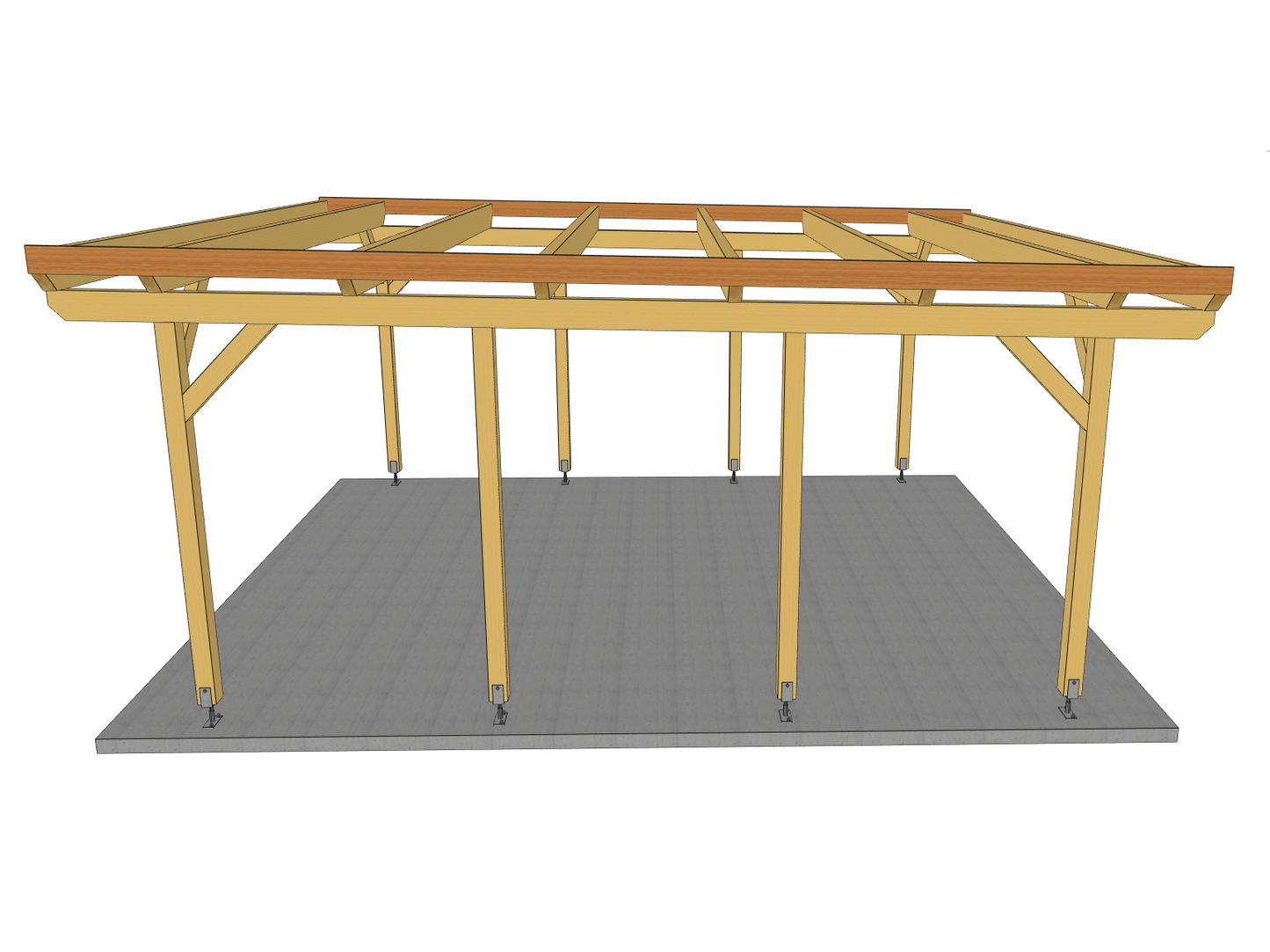 Carport Komplett-Bausatz inkl. Dach