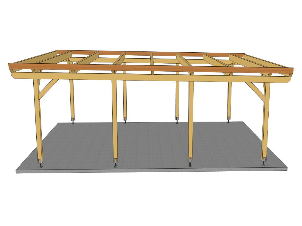 Carport Komplett-Bausatz inkl. Dach