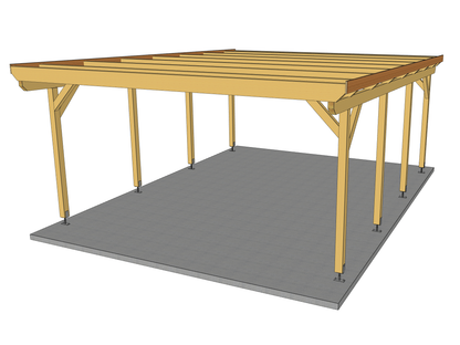 Carport Komplett-Bausatz inkl. Dach