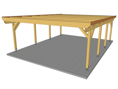 Carport Komplett-Bausatz inkl. Dach