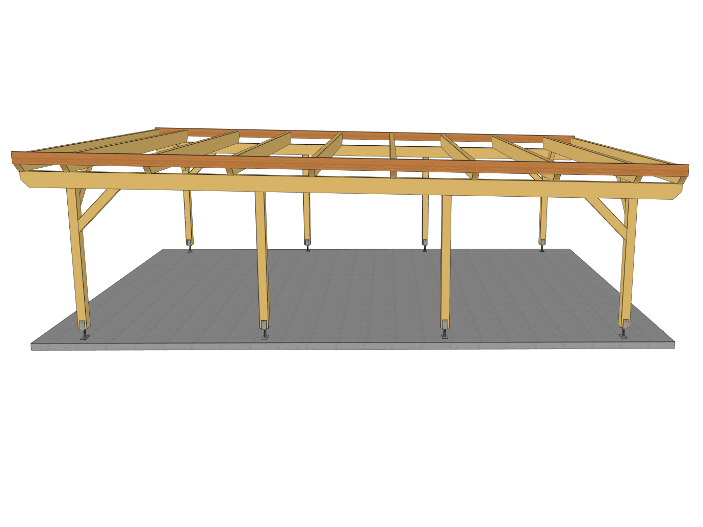 Carport Komplett-Bausatz inkl. Dach