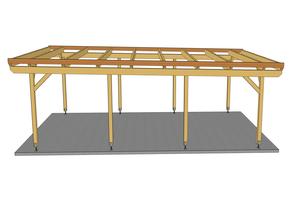 Carport Komplett-Bausatz inkl. Dach