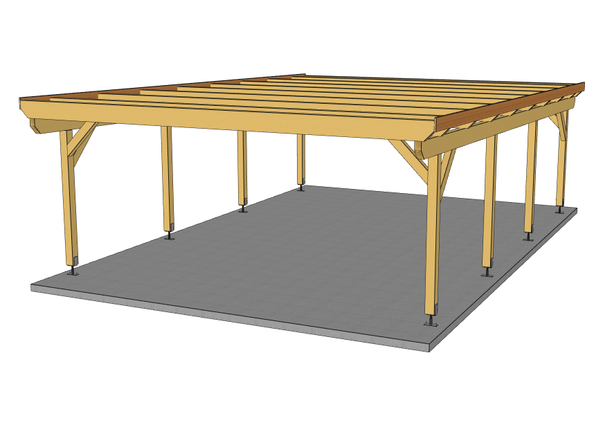 Carport Komplett-Bausatz inkl. Dach