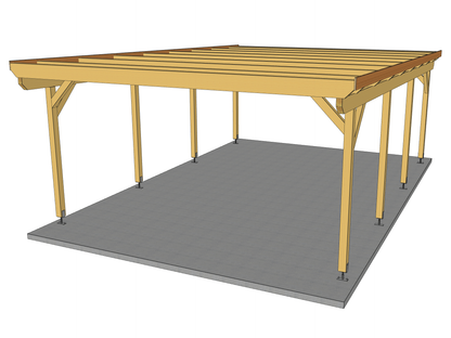 Carport Komplett-Bausatz inkl. Dach