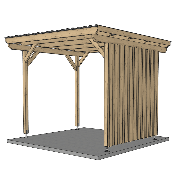 Seitenwand für ATBULL Carports